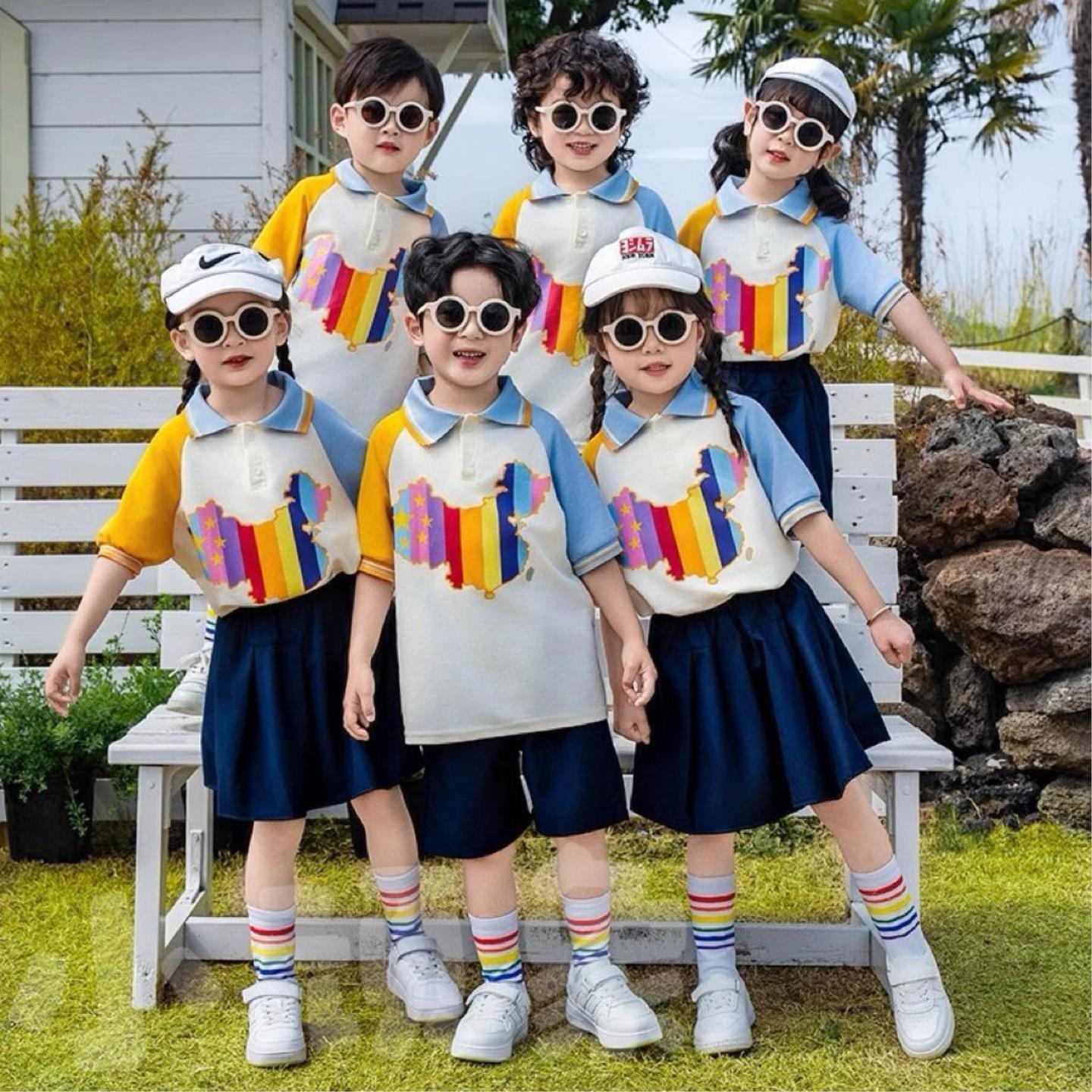 校服套装夏装幼儿园毕业园服六一儿童演出服运动会小学生班服夏季