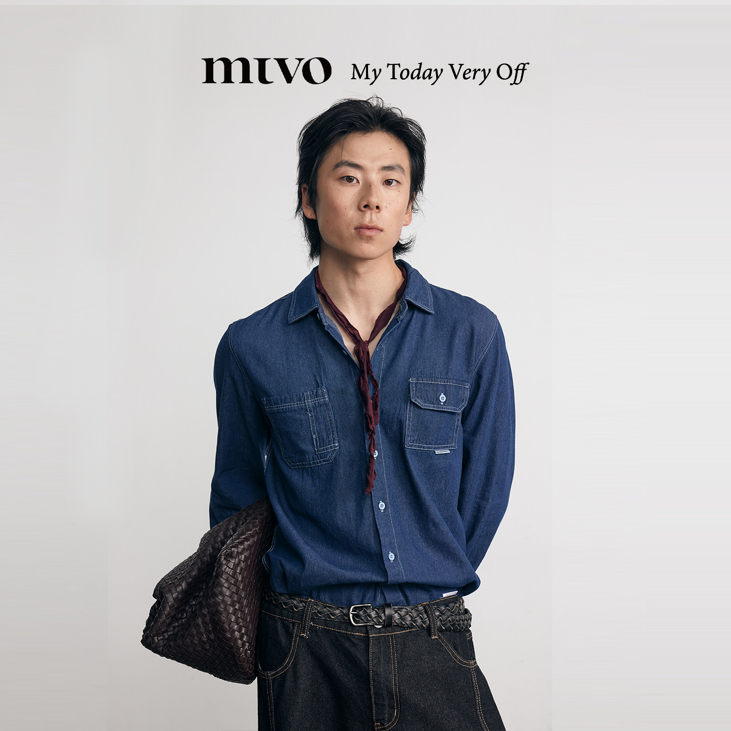 MTVO男士外套深蓝牛仔衬衫