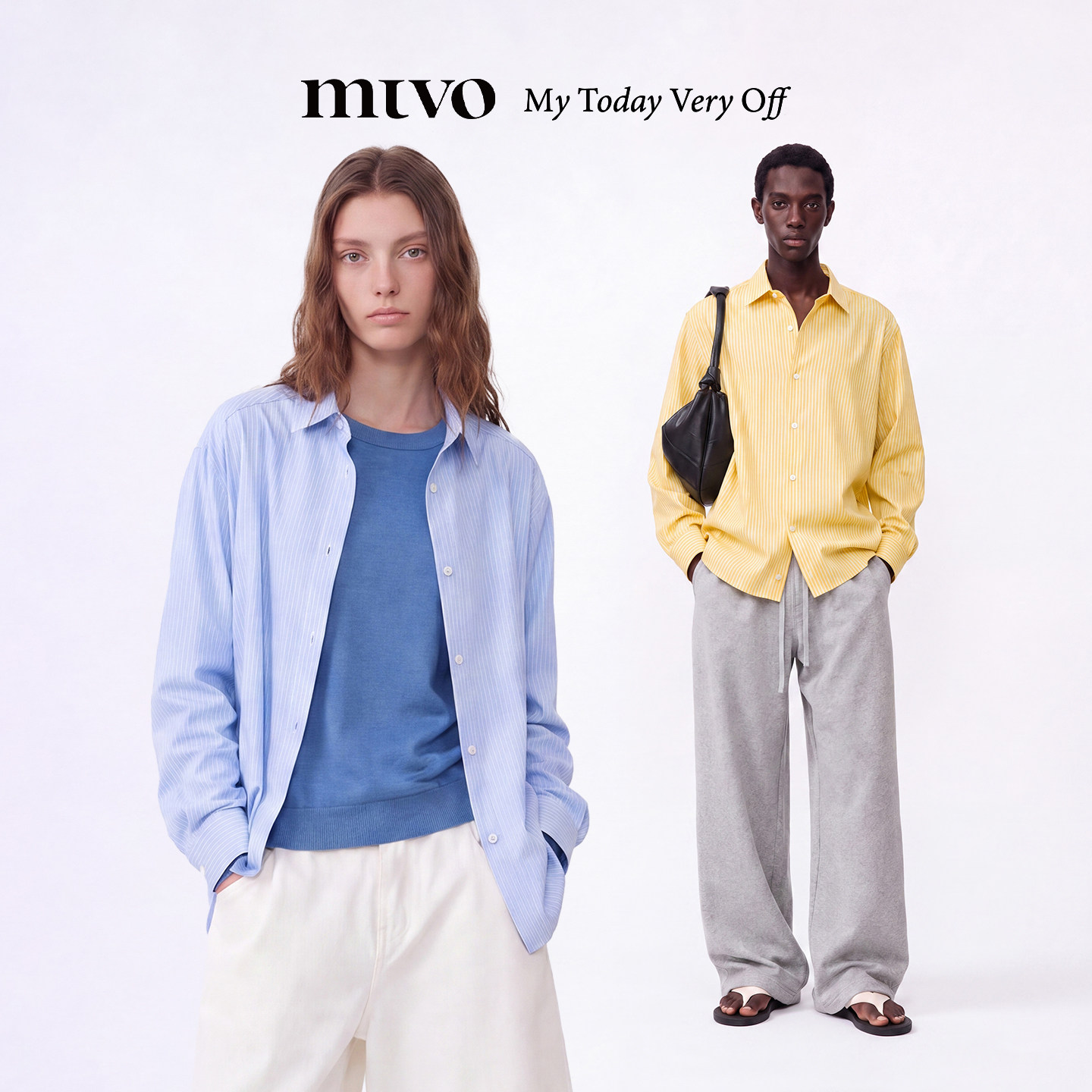 【MTVO】泡泡棉条纹长袖衬衫图片