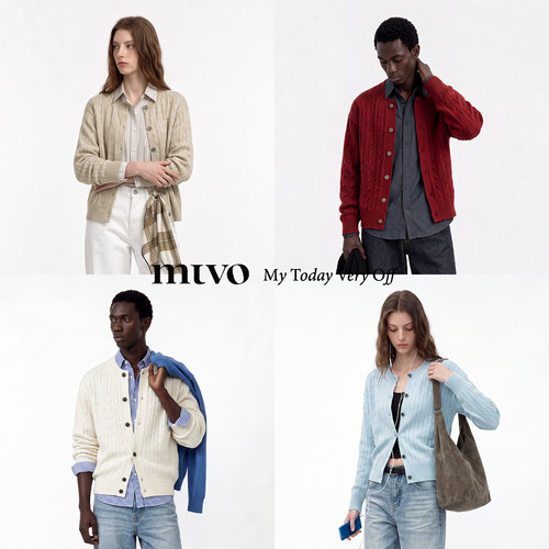 mtvo老钱风外搭针织开衫外套男
