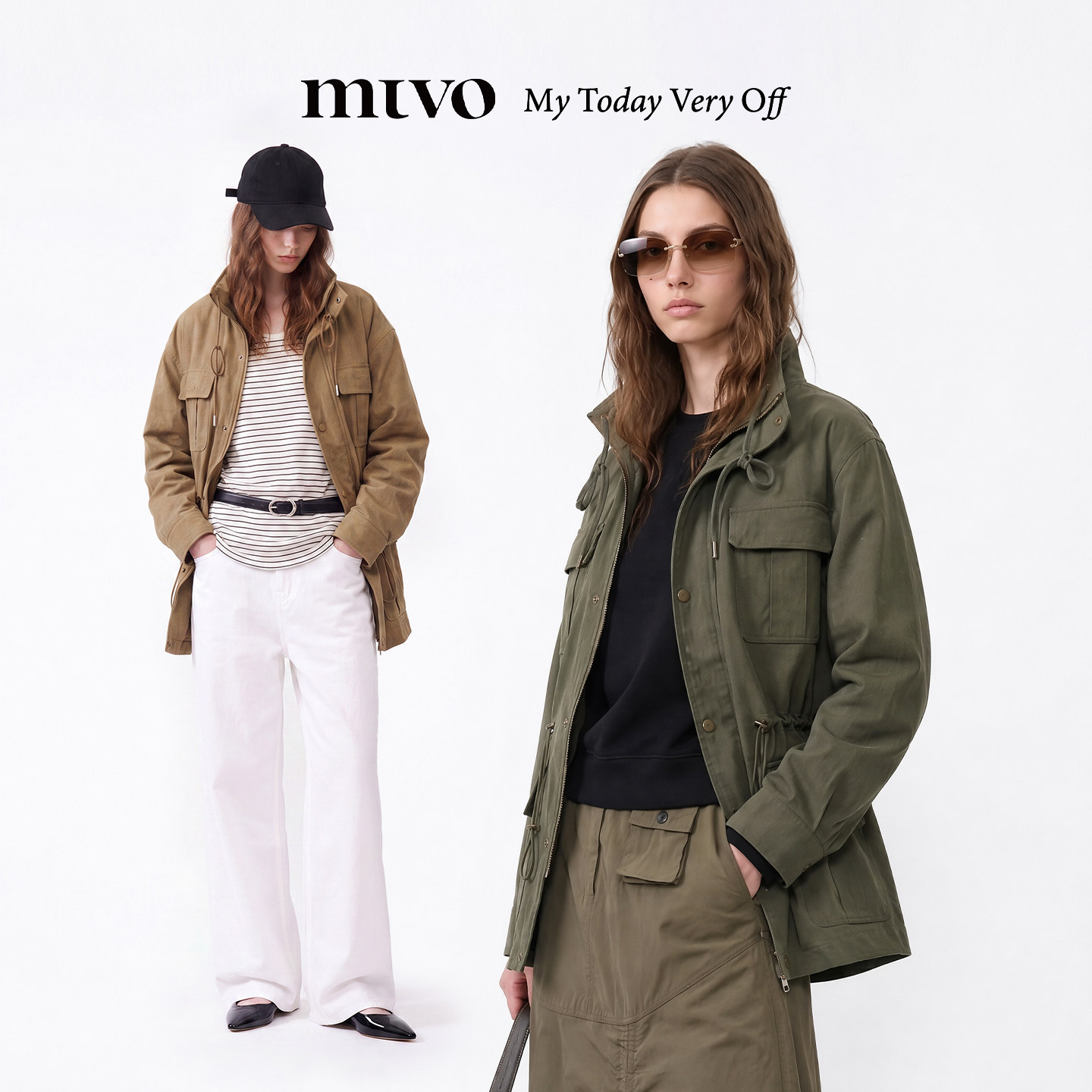 【MTVO】水洗做旧工装派克服图片