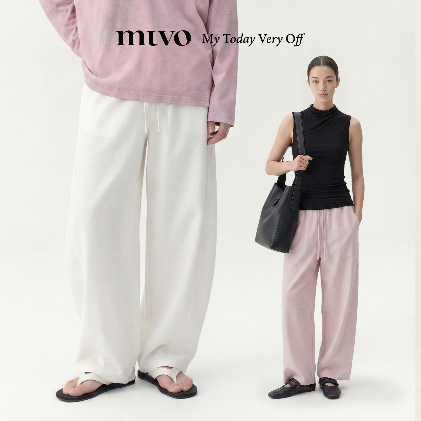 【MTVO】老钱风亚麻裤图片
