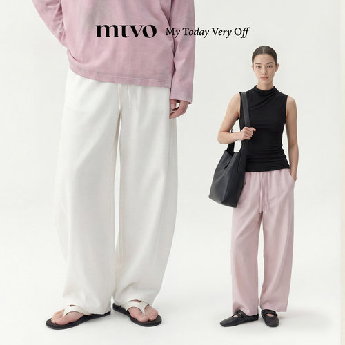 【MTVO】老钱风亚麻裤