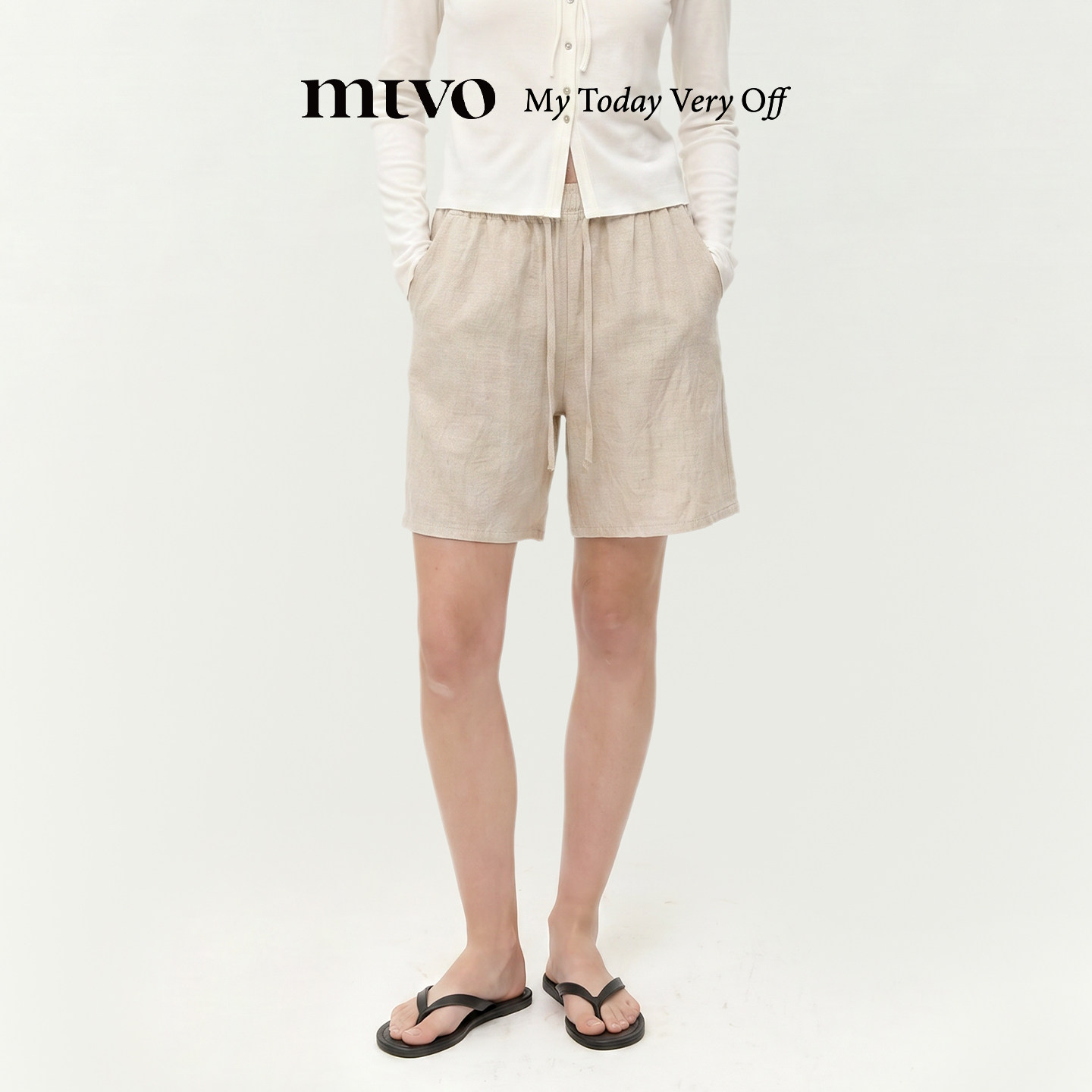 【MTVO】老钱风亚麻短裤图片
