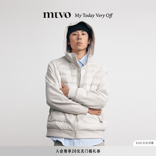 MTVO2025新款 宽松轻薄连帽90鹅绒羽绒服女拼接加绒加厚外套男 冬季