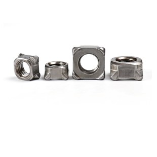 国标碳钢本色四方焊接螺母 Mr4M5M6M8M10M12厘四角点焊螺帽GB1368