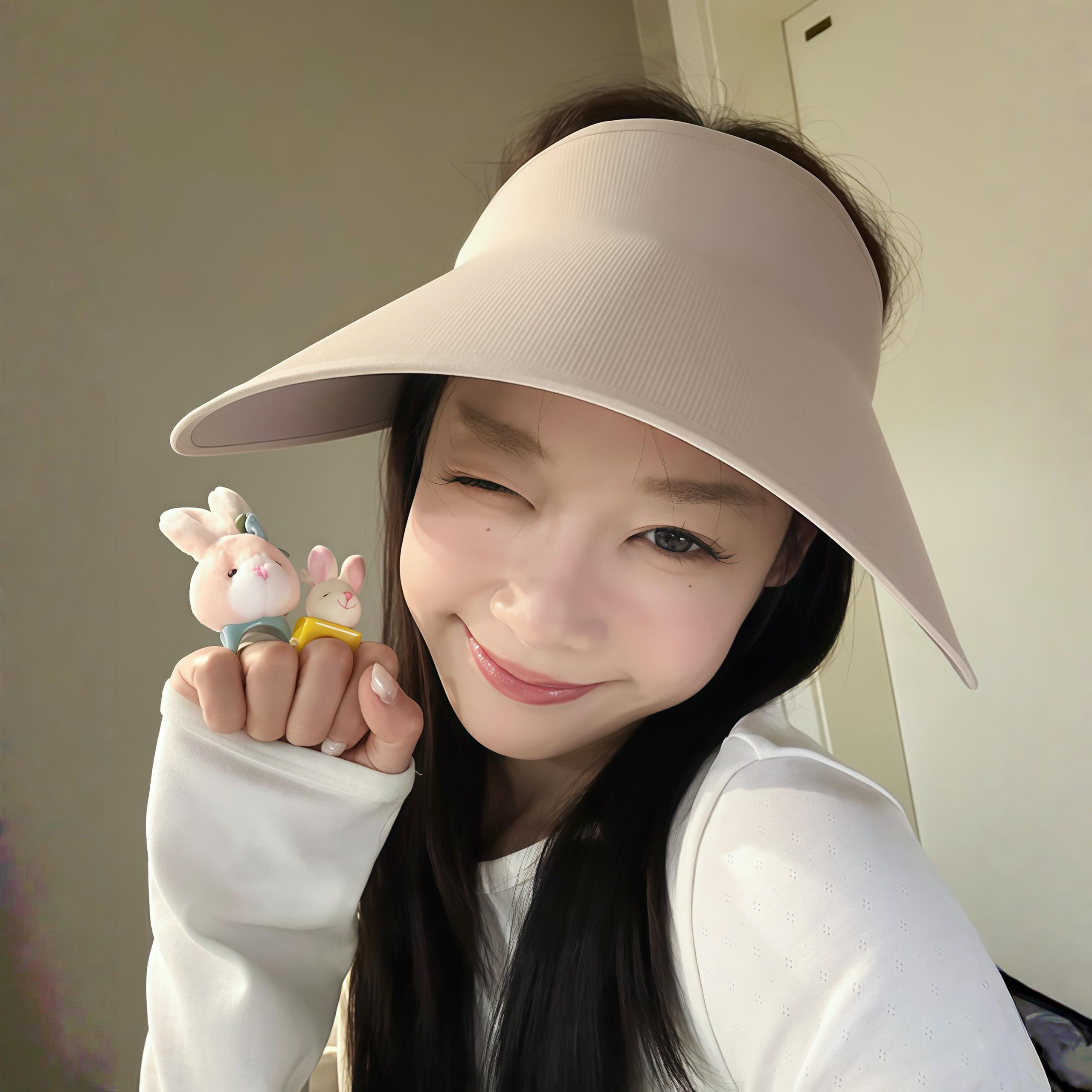 空顶帽户外戴狠狠期待住了！夏日防晒帽大帽檐百搭太阳帽女骑行.