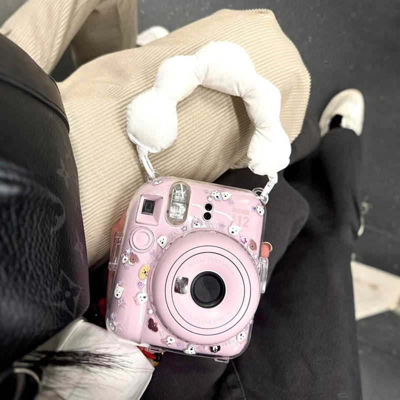 hellokitty拍立得保护壳mini12富士mini11带挂绳水晶壳相机保护套图片