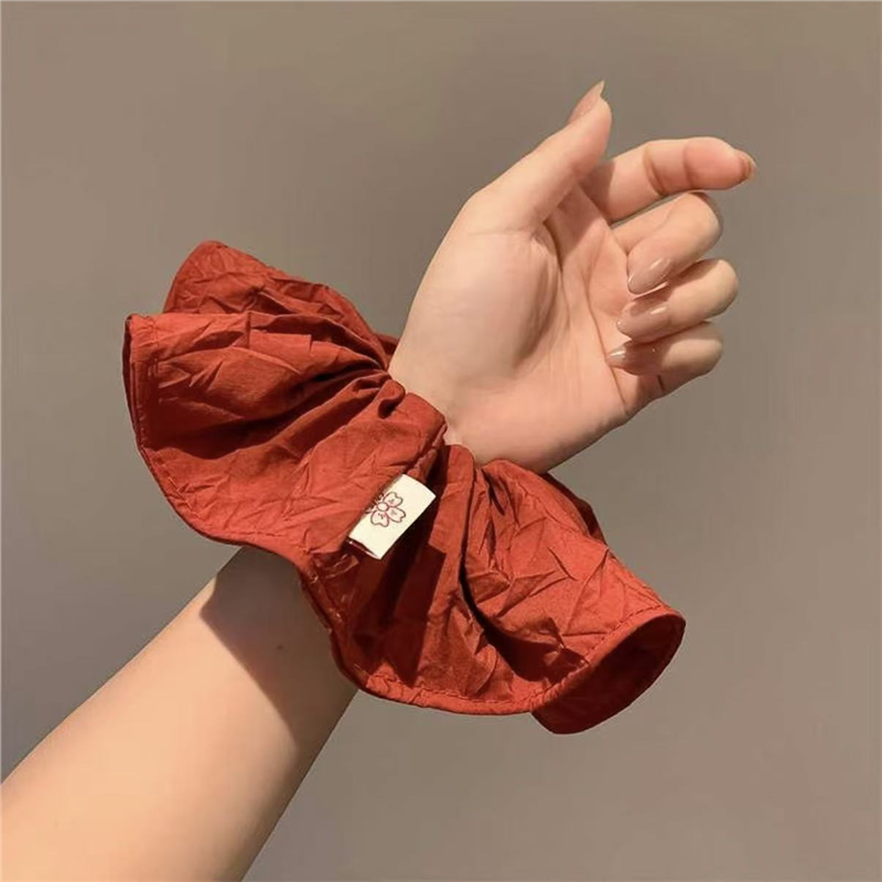 韩系高颜值复古红色法式大肠发圈高级超大丸子头低马尾头绳发饰,饰品/流行首饰/时尚饰品新,发饰,淘宝优惠券,粉丝福利购,淘宝优惠卷