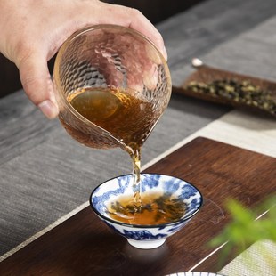 日式 青花瓷斗笠杯功夫小茶杯茶u具陶瓷茶盏套装 主人茶碗品茗杯家