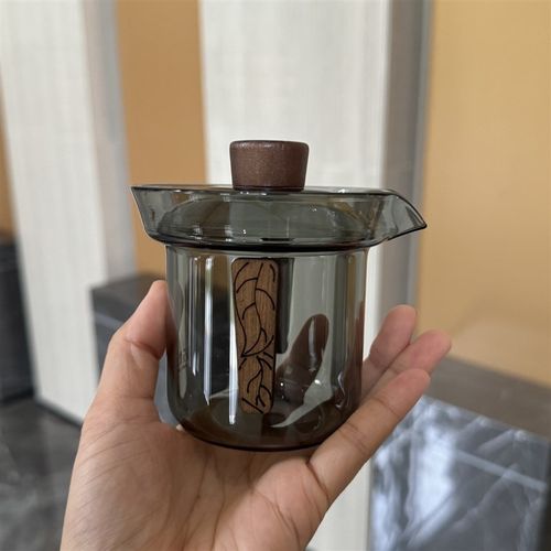 玻璃盖碗家用办公室耐热手抓壶功夫泡茶器I茶具泡茶器防烫盖碗225