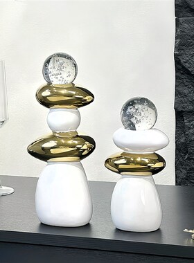 高级感时来运转书房桌面开业礼物摆件H办公室玄关客厅电视柜装饰