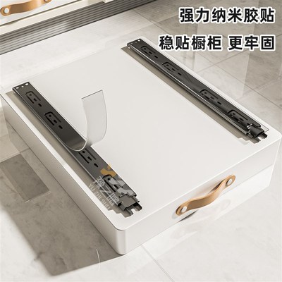 厨房抽拉式置物架下自带滑轨水槽拉D篮橱柜内抽屉式超深收纳盒神