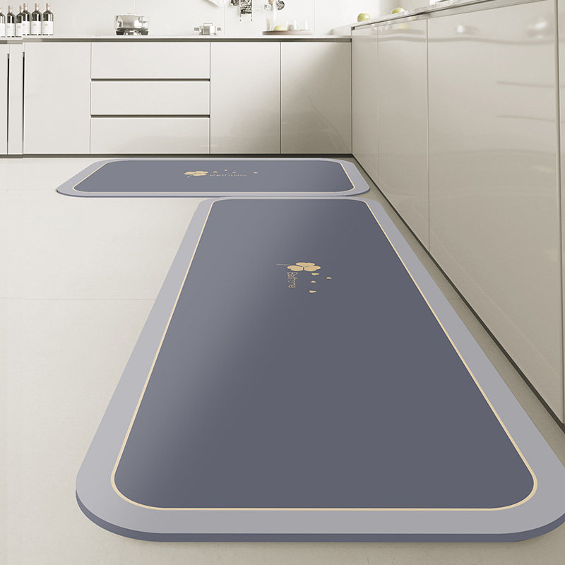 厨房地垫矽藻泥软垫防滑家用吸水脚垫可擦免洗S耐脏吸油长条专用