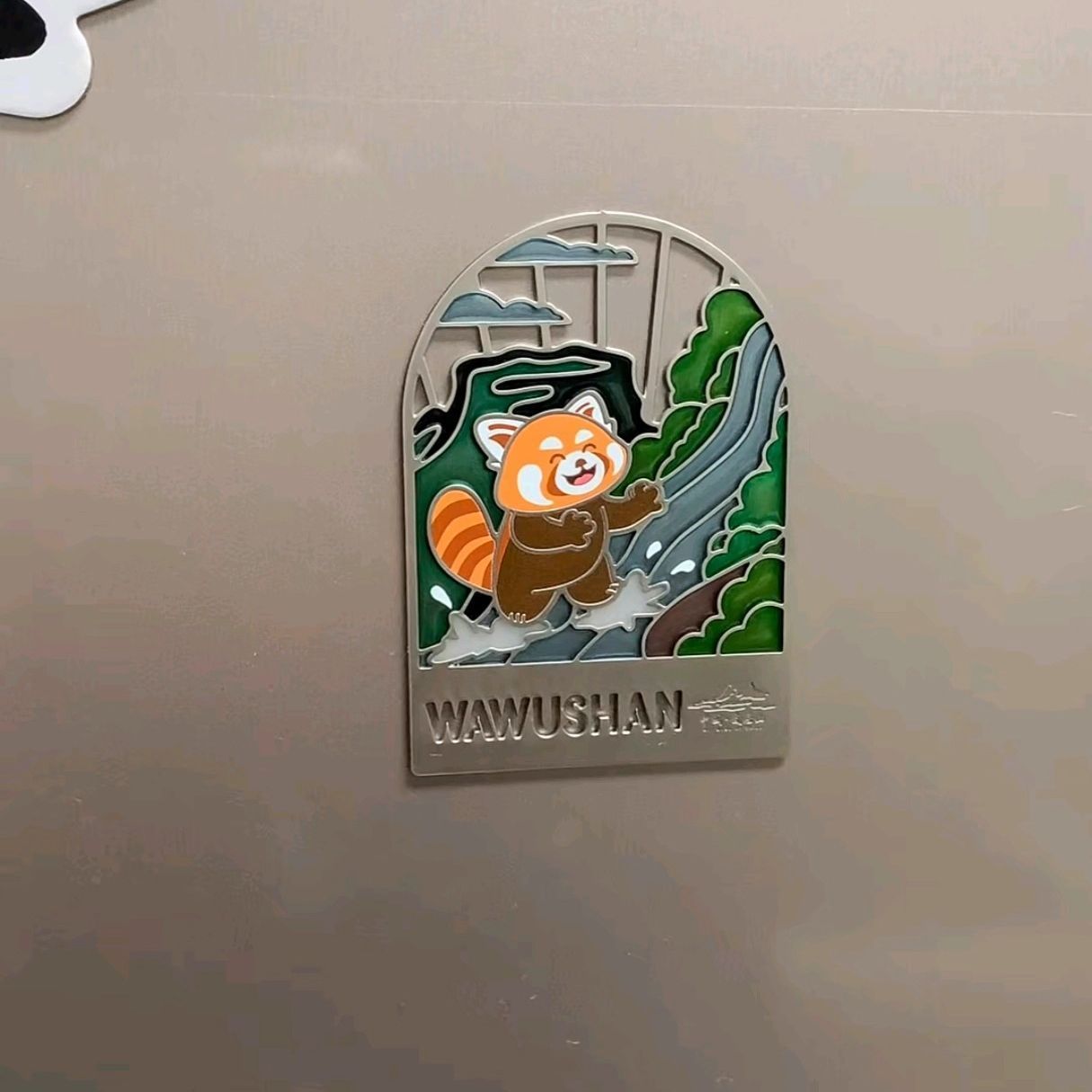 小熊猫四季冰箱贴金属创意