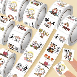 2000贴纸如果历史是一群喵历史角色卡通动画装饰手账桌面贴纸