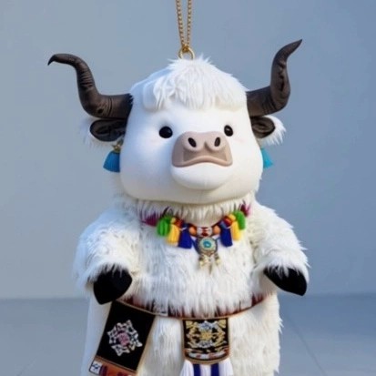 拉萨迈克尔杰克逊牦牛玩偶挂件