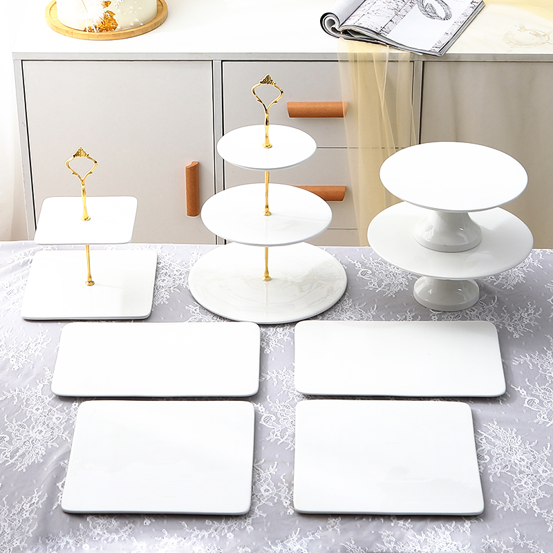 甜品台摆件展示架套装蛋糕托盘下C午茶餐具点心架子冷餐盘茶歇摆