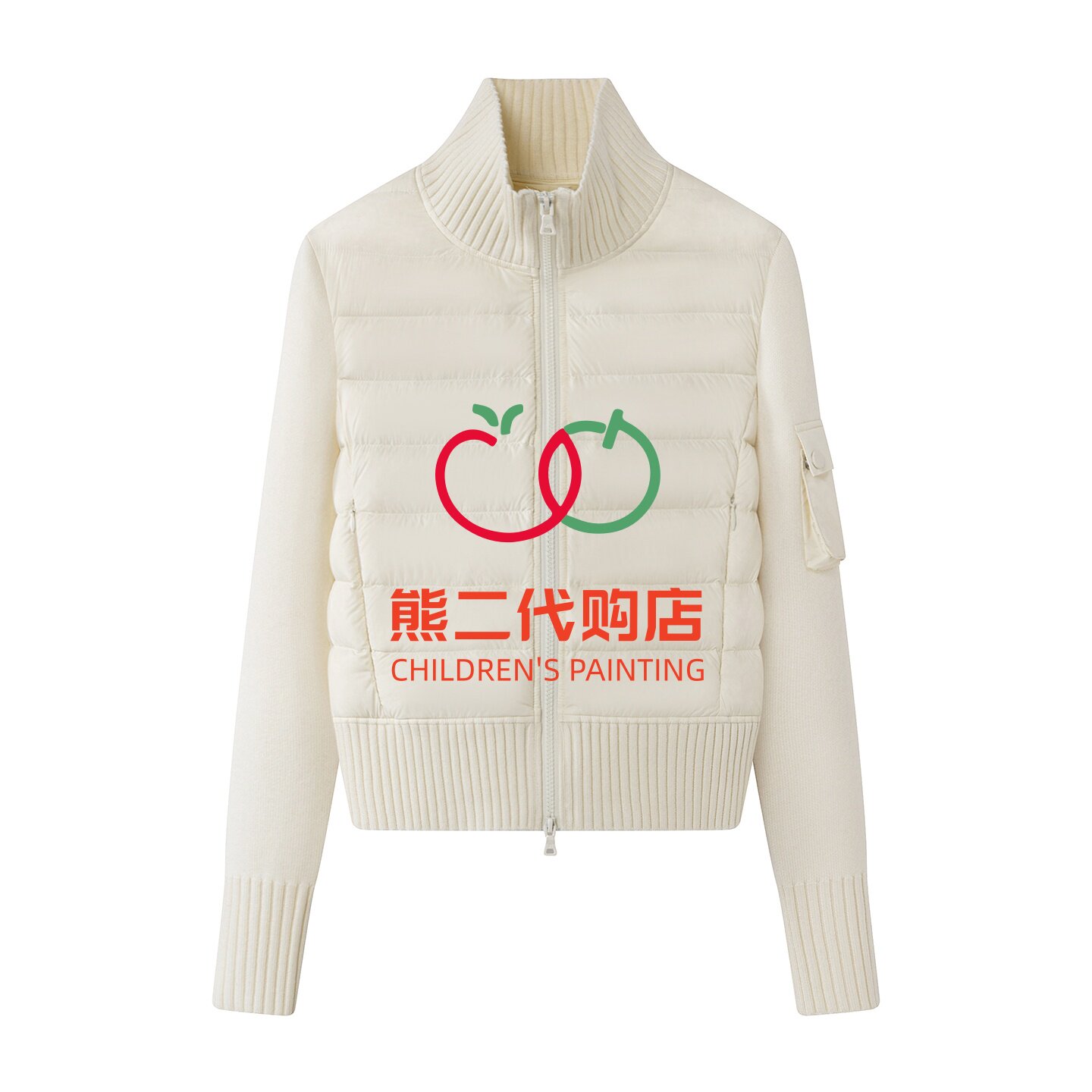 艾诺丝商场同款2026冬新款时尚轻薄保暖白色羽绒服外套女BR004126