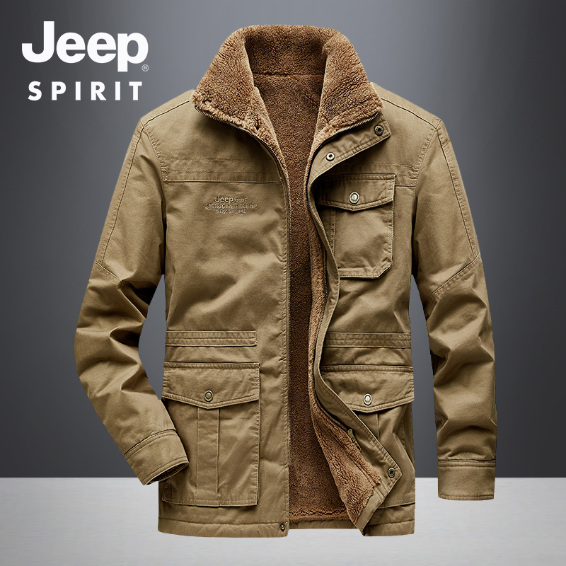 JEEPSPIRIT吉普冬季棉服外套男