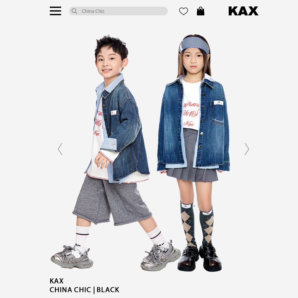 KAX·臻臻同款潮童时尚男童牛仔外套2025秋冬女童假两件衬衫亲子,童装/婴儿装/亲子装,儿童牛仔衬衫,淘宝优惠券,粉丝福利购,淘宝优惠卷