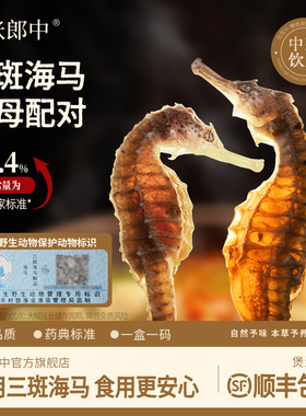 张郎中三斑海马干货中药材泡酒中药饮片一公一母煲汤正品滋补养生