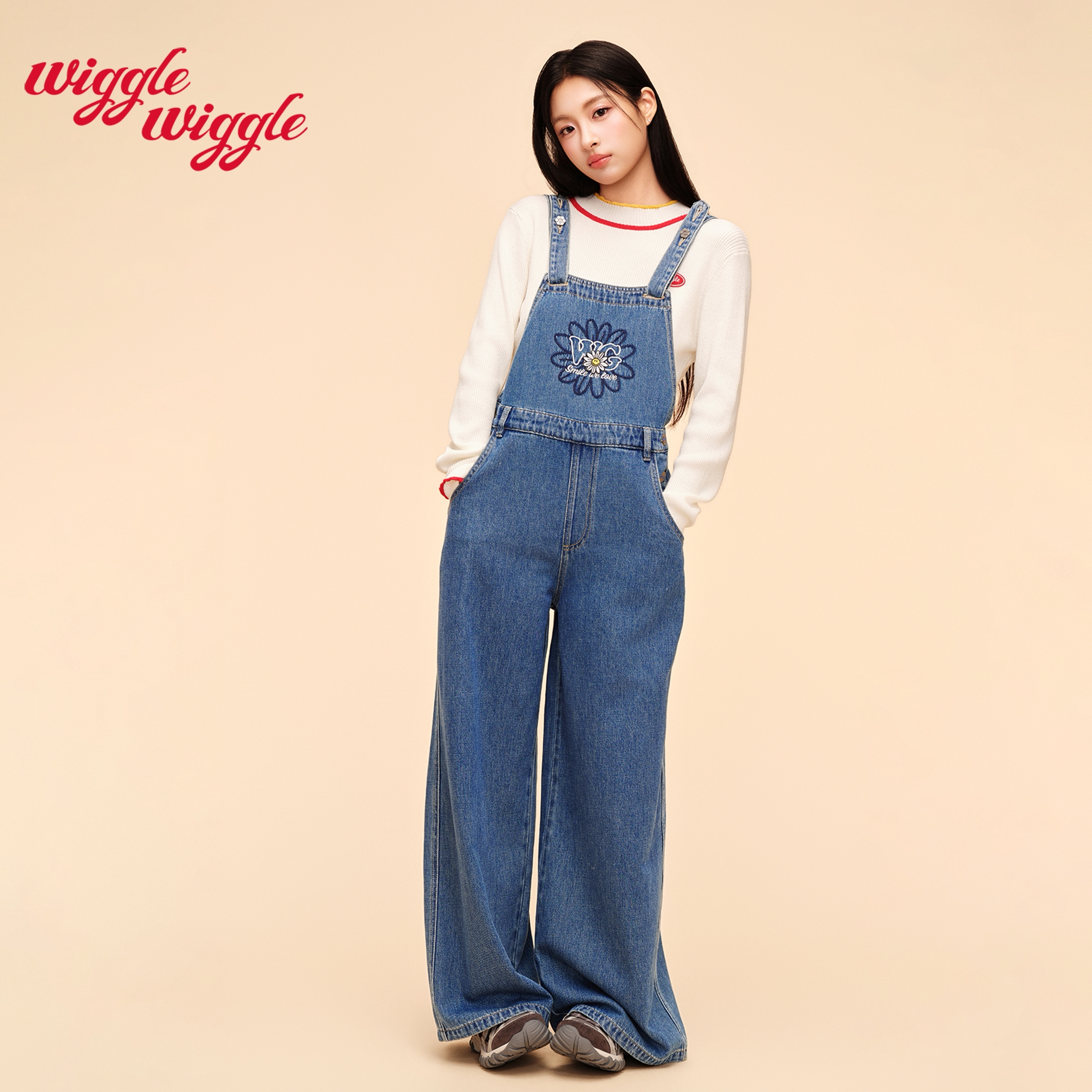 wigglewiggle26休闲牛仔背带裤