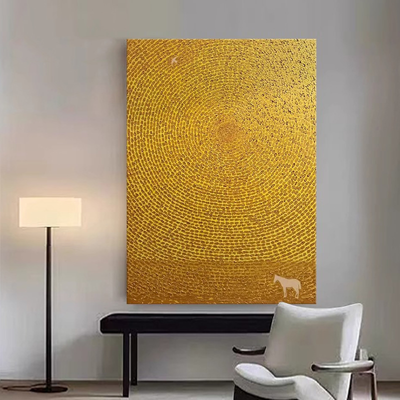 现代轻奢金色系抽象装饰画 划卧室客厅玄关艺术挂画 划酒店民宿小图片