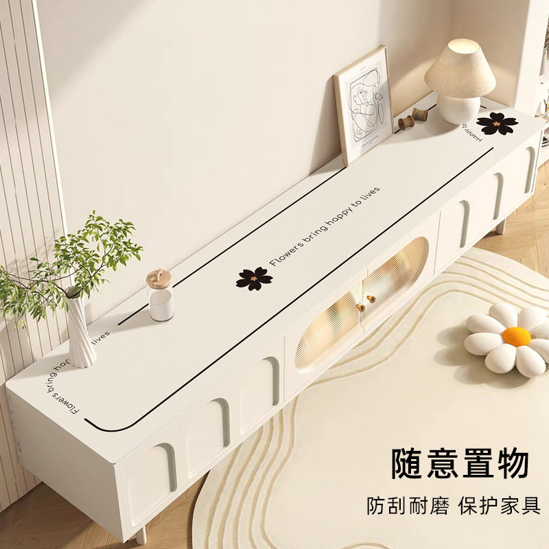电视柜垫桌垫可裁剪餐边柜酒柜长条E垫玄关台面保护垫防水茶几桌