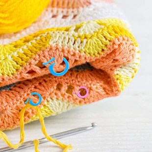 毛衣编织工具 彩色开口计数v环包包 计数器 记号扣记行数环 逗号