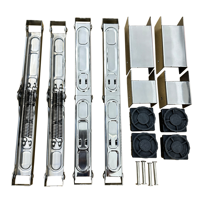 全套不锈钢折叠桌弹簧支架配件加厚双F合页承重支撑架餐桌子38方