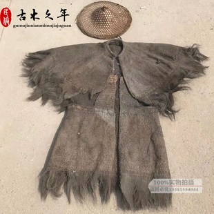 老旧农具怀旧老物件农p耕工具老木叉旧木耙锄头民俗农家院装饰摆