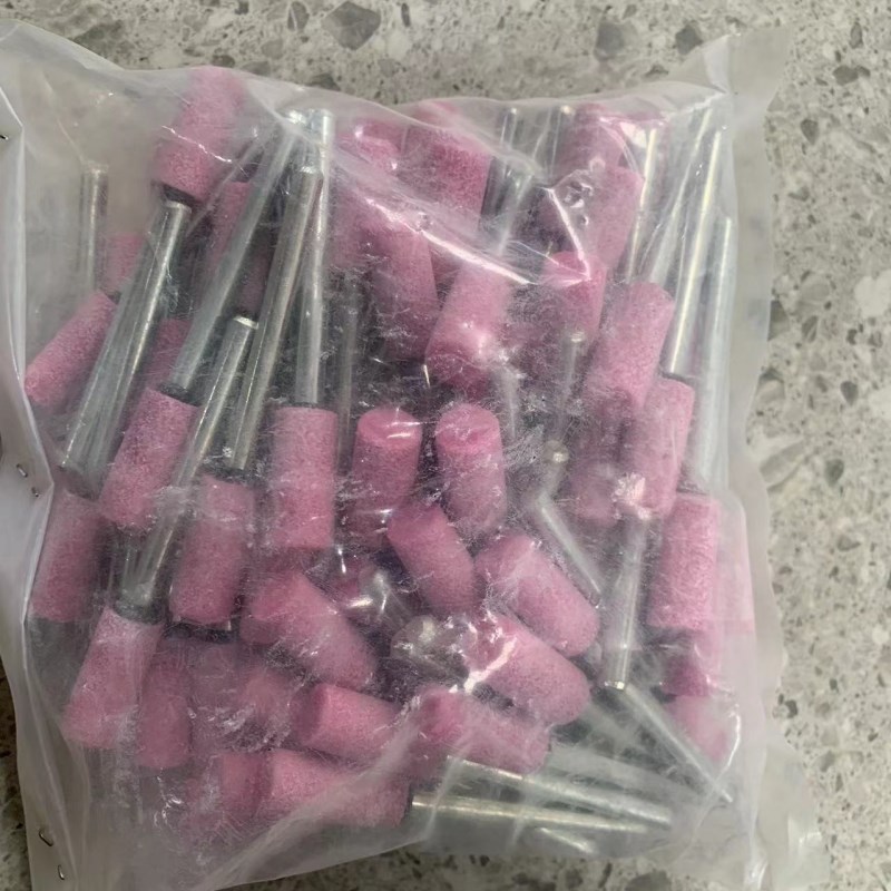 6mm红刚玉加i长磨头配件火石仔砂轮金属打磨抛光红刚玉陶瓷打磨头