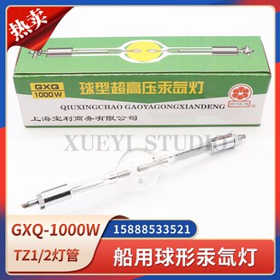 船用GXQ-1000W球型超高压汞氙灯泡TZ1/2探照灯扫海灯石英灯管220V