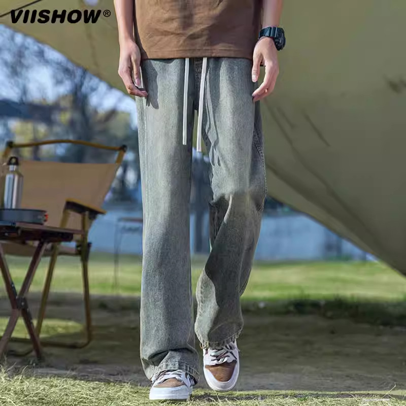 VIISHOW微喇牛仔裤男夏季牛仔裤