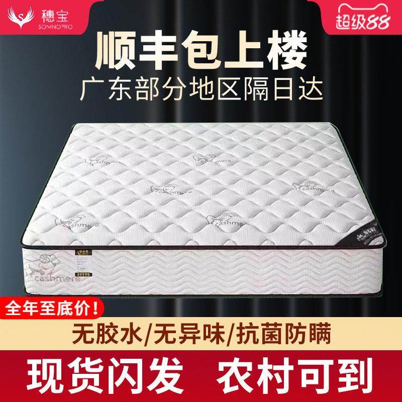 穗宝床垫官方店软硬两用十大名牌20cm经济型乳胶椰棕家用弹簧床垫