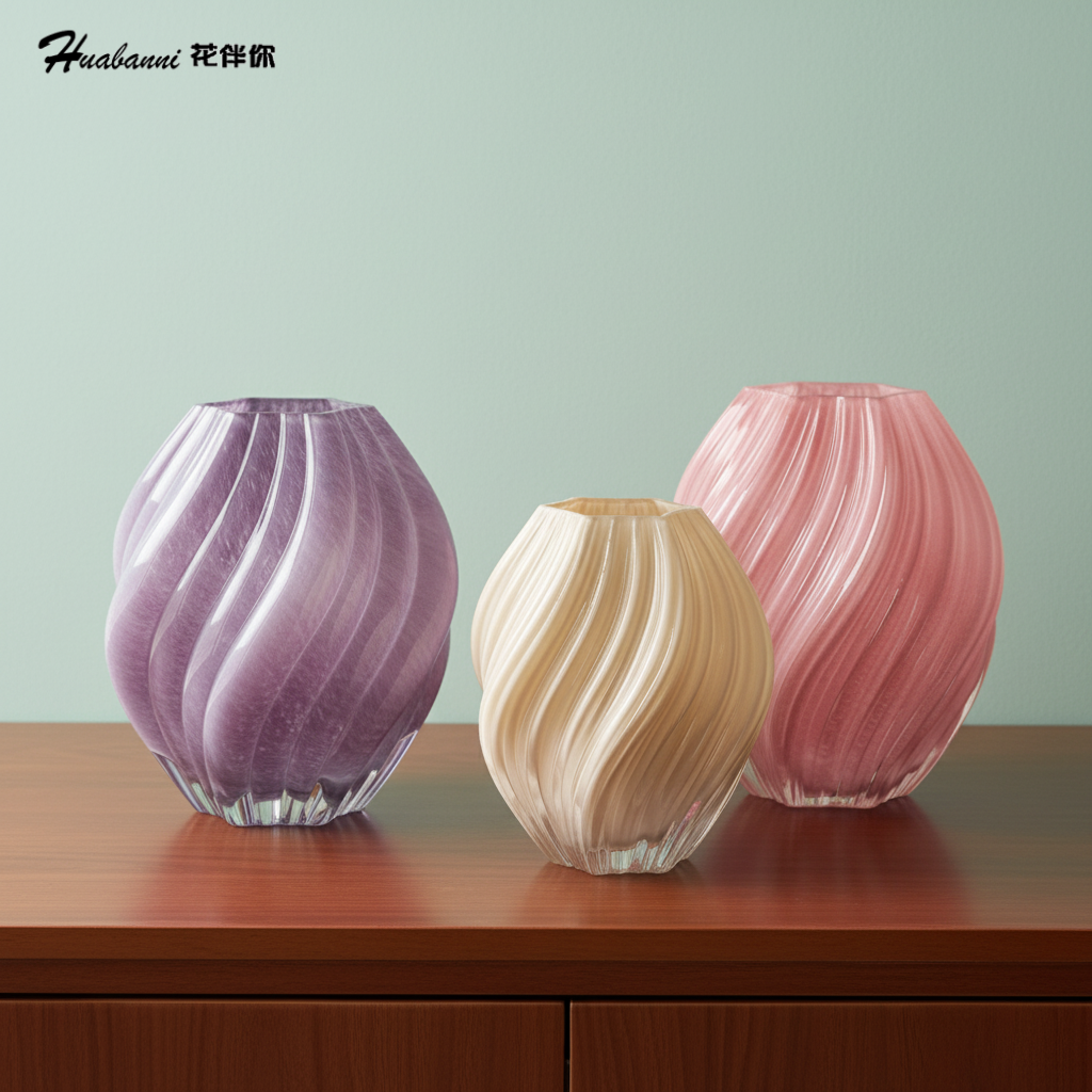 麦芽糖螺旋玻璃花瓶摆件琉璃不规则扭曲现代家居装饰水培玻璃花器,家居饰品,花瓶,淘宝优惠券,粉丝福利购,淘宝优惠卷
