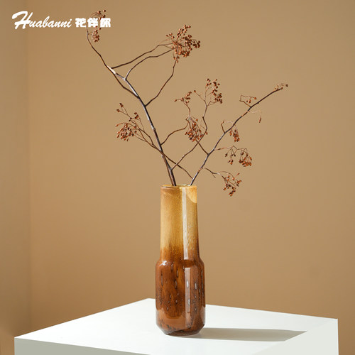 轻奢美式美拉德玻璃花瓶客厅餐桌