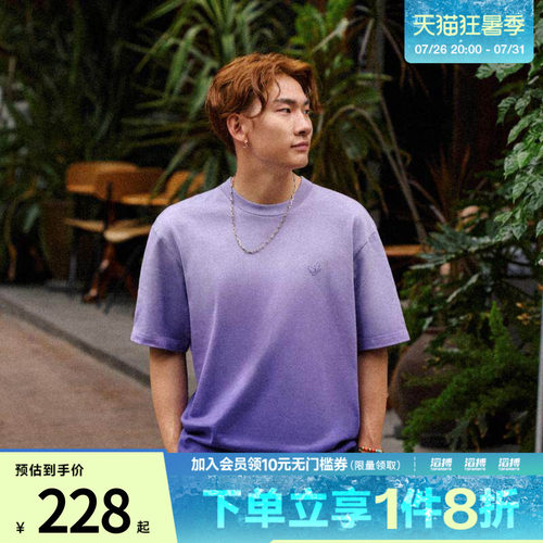 adidas阿迪达斯三叶草男子DIP DYE TEE运动休闲短袖T恤KH1076