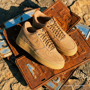NIKE耐克男子AIR FORCE 1  07 WB小麦色滔搏运动休闲鞋CJ9179-200