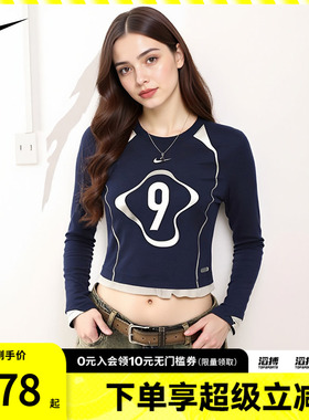 NIKE耐克女子AS W NSW LS CRP运动休闲长袖T恤IO0467-410