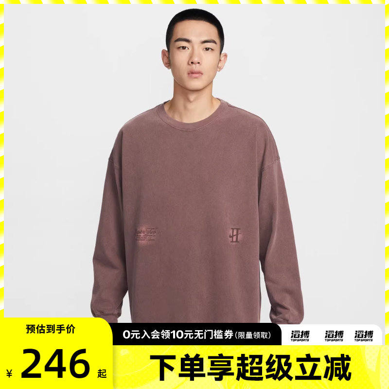 NIKE耐克男子德文布克篮球运动休闲印花圆领短袖T恤IH5086-502