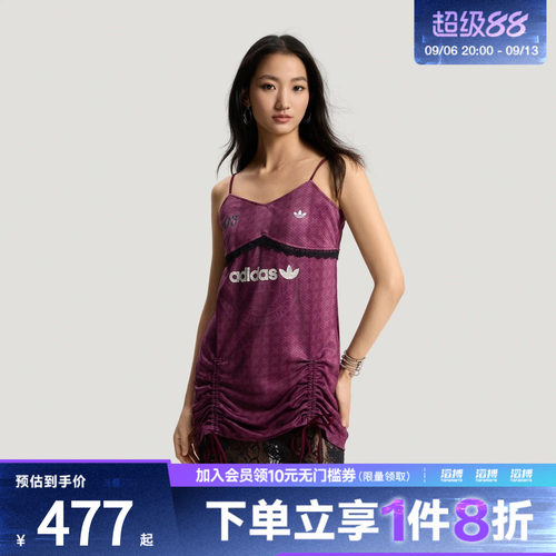 adidas阿迪达斯三叶草女子BLK DRESS运动休闲连衣裙KU4753