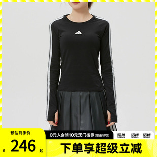 adidas阿迪达斯女子DCE 3S LS TEE运动休闲长袖T恤KS0030