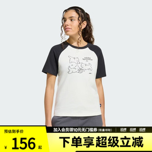 adidas阿迪达斯女子POP ART T2 Q2运动休闲短袖T恤KG7684