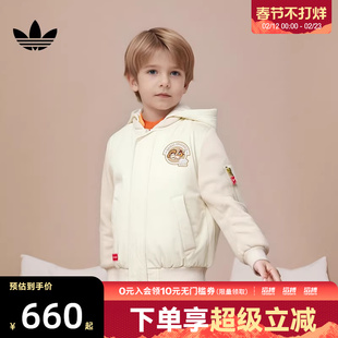 adidas阿迪达斯三叶草新年款儿童运动休闲棉服外套KS3161
