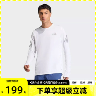 T恤KE6830 adidas阿迪达斯男子跑步运动训练休闲圆领长袖