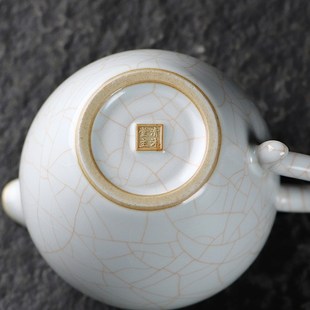 清沐堂主月白汝窑美n人肩公道茶养开片陶瓷功夫茶具分茶器公杯匀