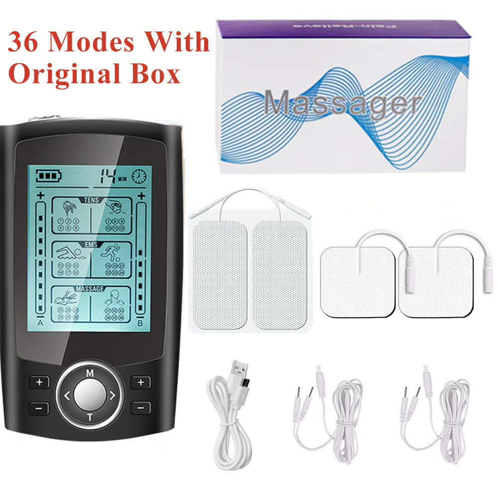 新款针线式插孔贴36模式充电脉冲7000理疗按摩器Tens肌肉刺激器