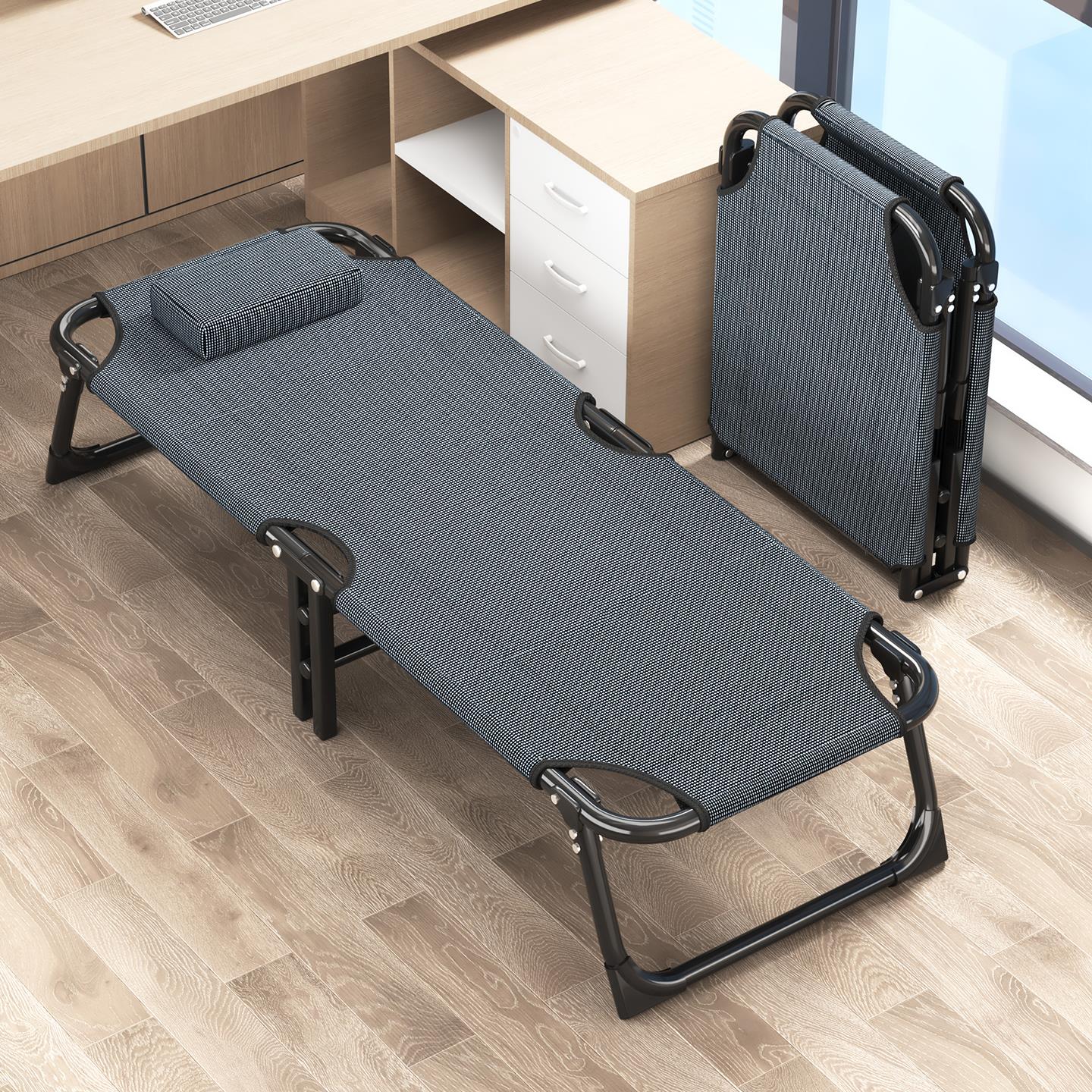 午休折叠床办公室单人床简易陪护小床露营户外行军床午睡工位躺椅